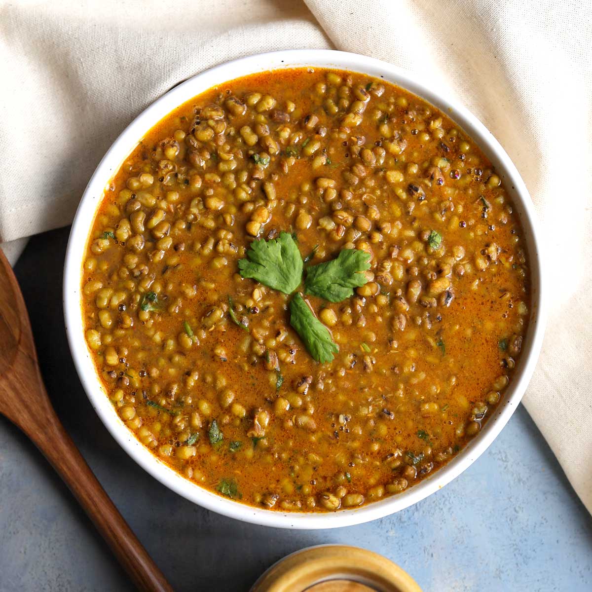 Mung Bean Curry (No Onion No Garlic)-Instant Pot & Stovetop