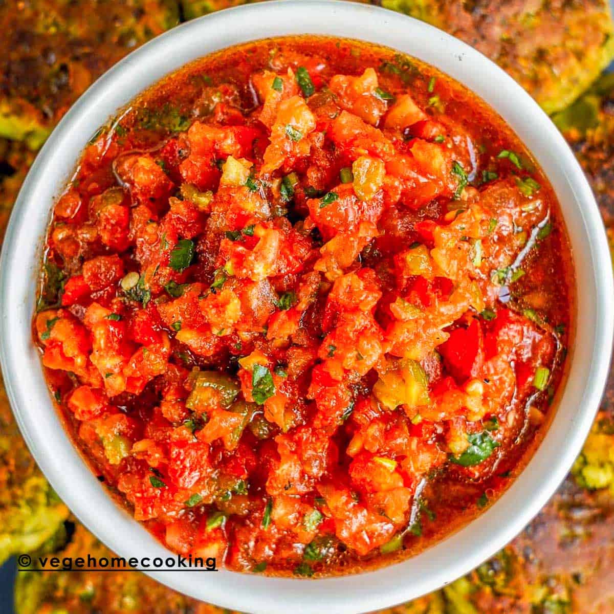 Roasted Tomato Chutney (No Onion No Garlic) – Vege home cooking