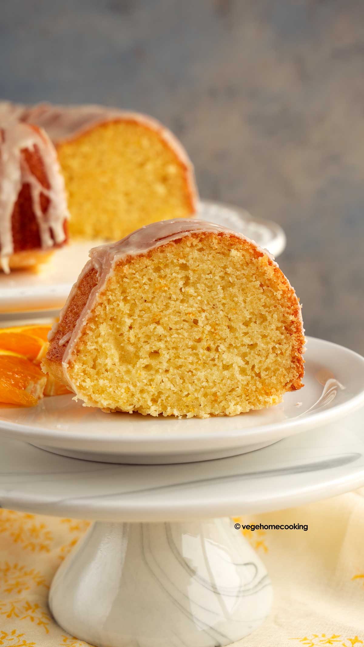Orange Cake (Eggless, Vegan & with Whole Wheat flour)