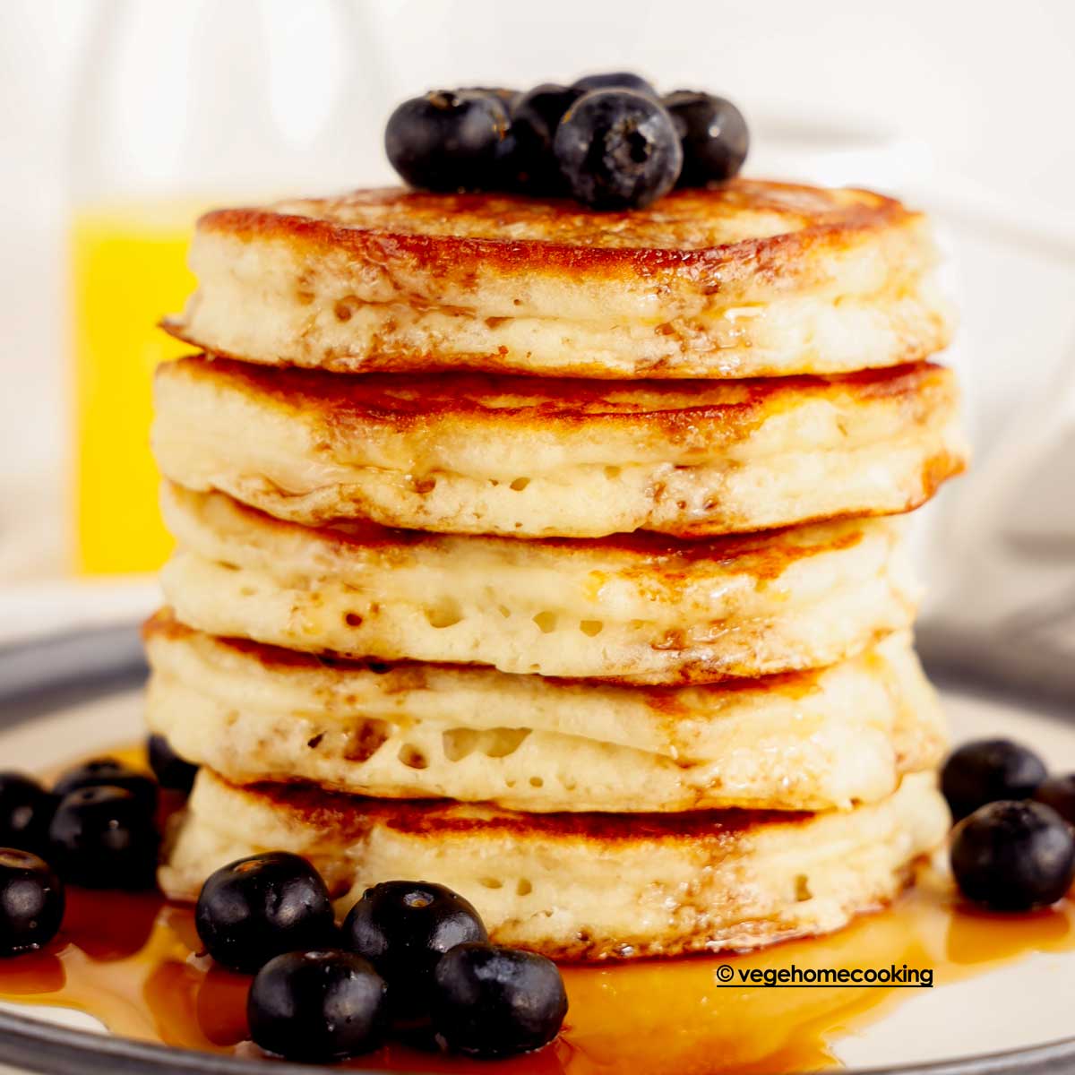Eggless Pancakes (Light and Fluffy)