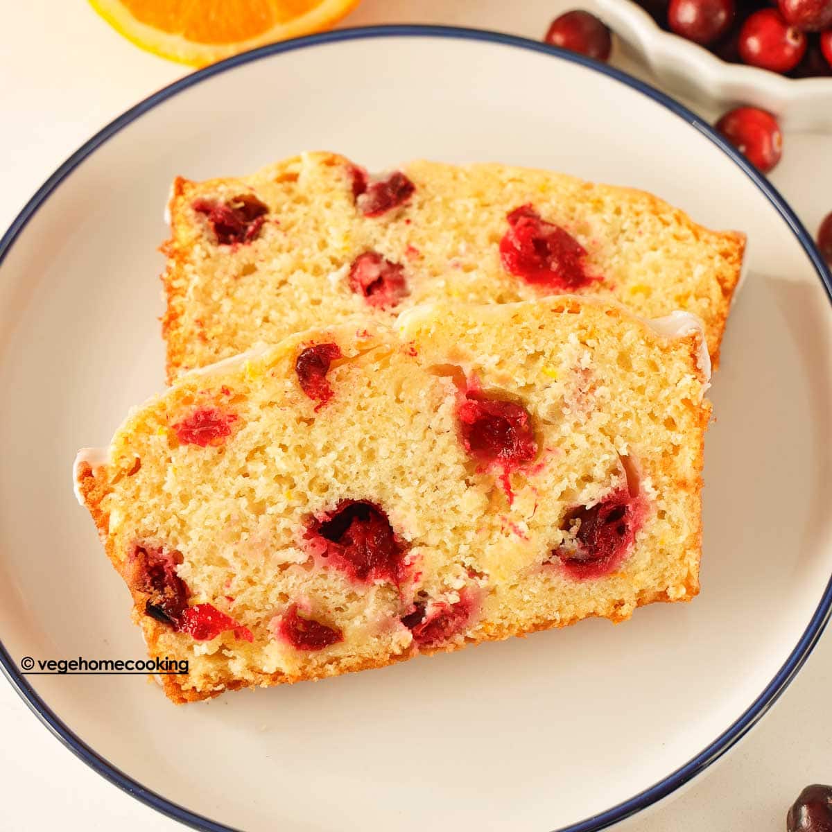 Eggless Cranberry Crumble Cake Slow Cooker Recipe - The Mother Overload
