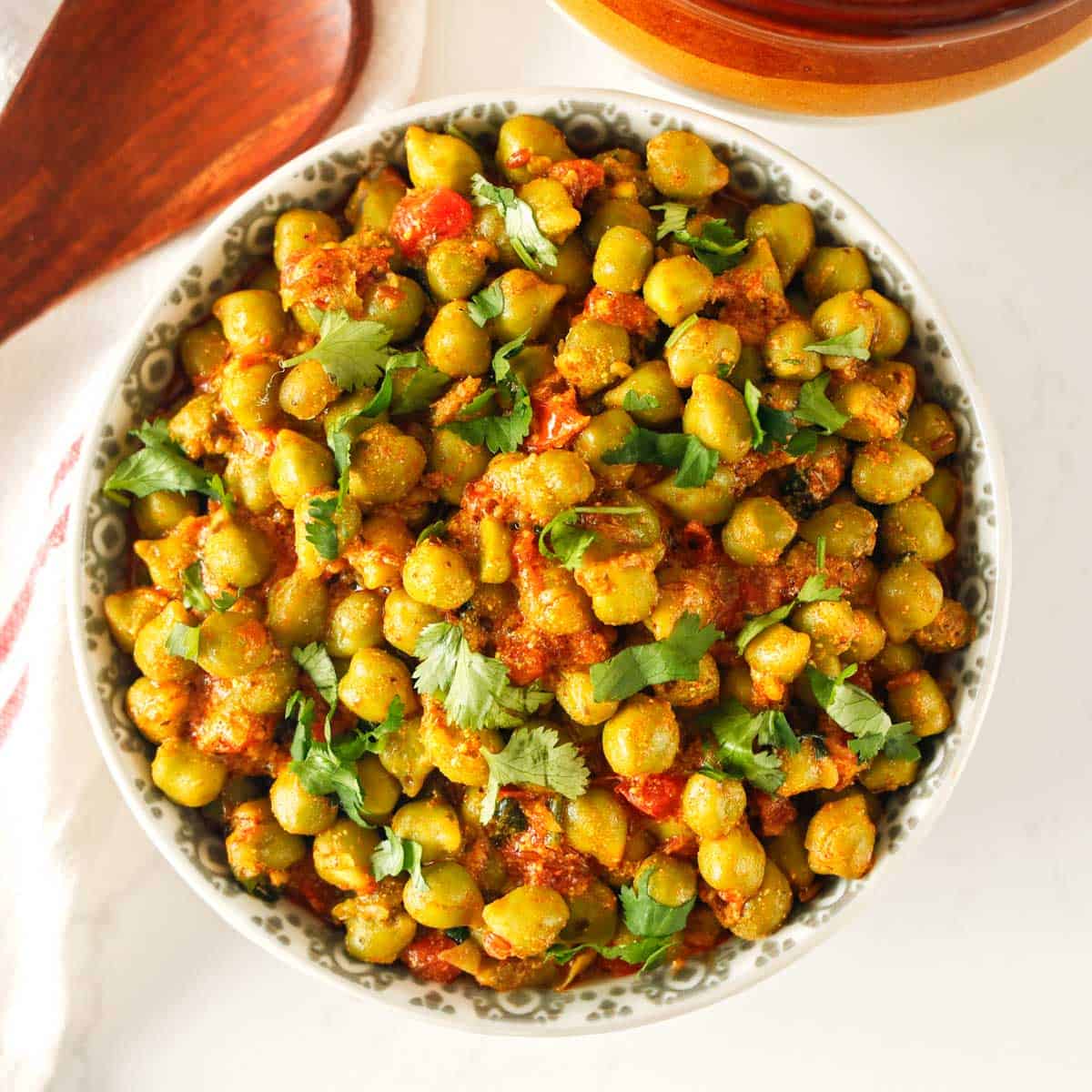 Green Chana Masala / Hare Chane Ki Sabji