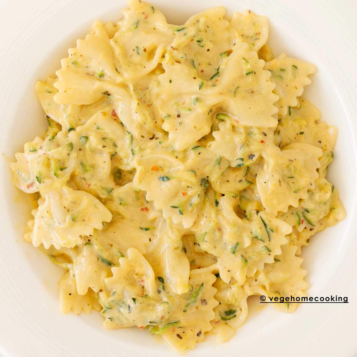 Creamy Zucchini Bow-Tie Pasta