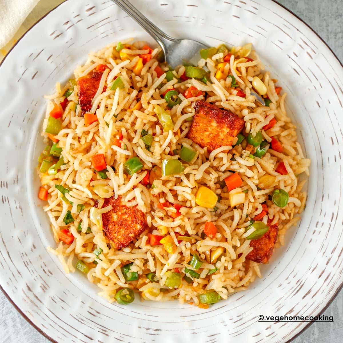 No Rice Paneer Fried Rice (No Onion No Garlic)